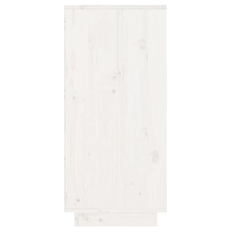 Console Cabinet White 60x34x75 cm Solid Wood Pine – Itz Coming Home
