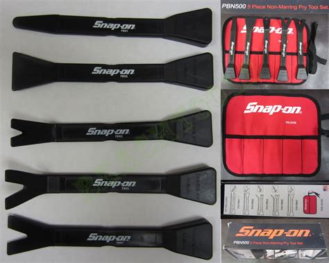 New Snap On 5 Piece Non-Marring Hard Plastic Prybars Set - PBN500 | Pry bars, Settings, Garage tools