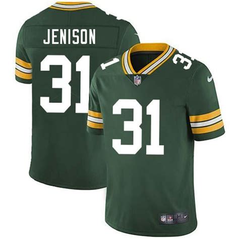 Ray Jenison Packers Jersey Custom Sewn-on Patches Mens Womens Youth ...