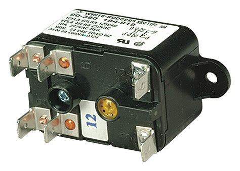 WHITE-RODGERS Magnetic Relay, Enclosed Fan Relay (Heavy-Duty), 24 Coil Volts, SPNO/SPNC, — HP ...