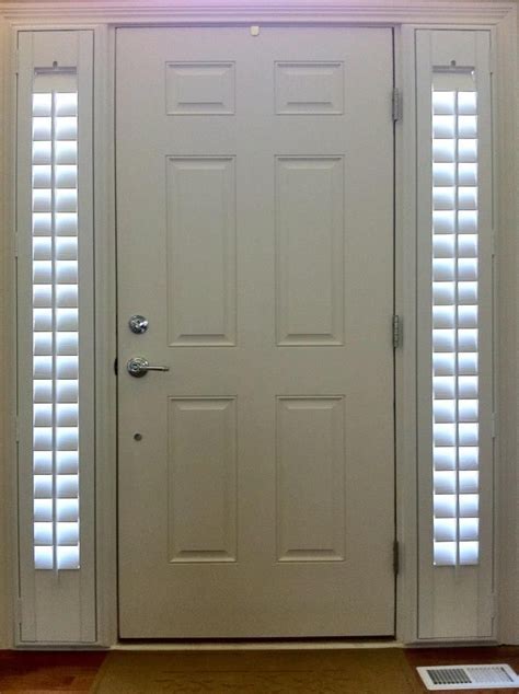 Entry Door Sidelight Window Shutters | Cleveland Shutters | Front doors with windows, Front door ...