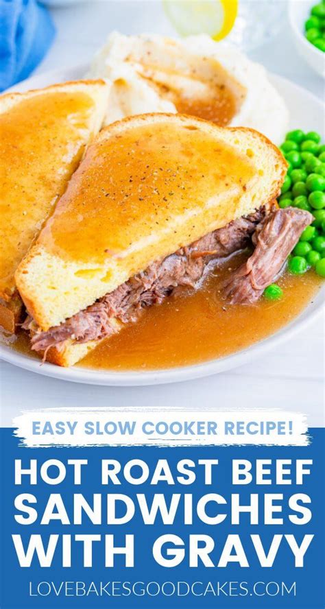 Hot Roast Beef Sandwiches with Gravy is good old-fashioned comfort food! Serve it with mashed ...