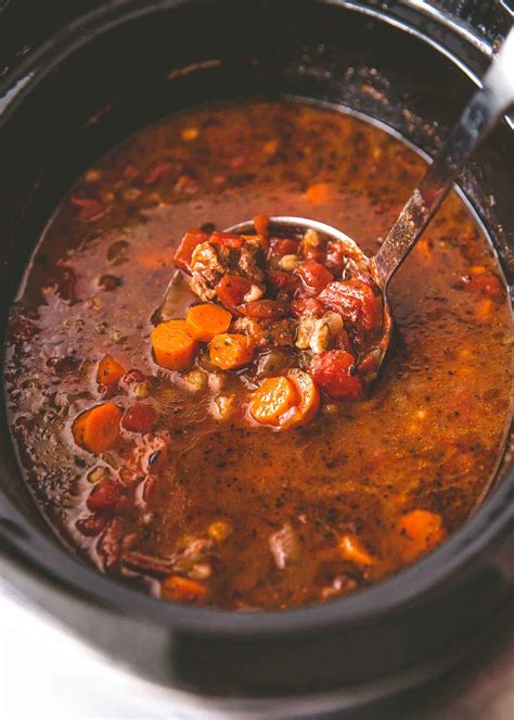 Slow Cooker Beef and Barley Soup