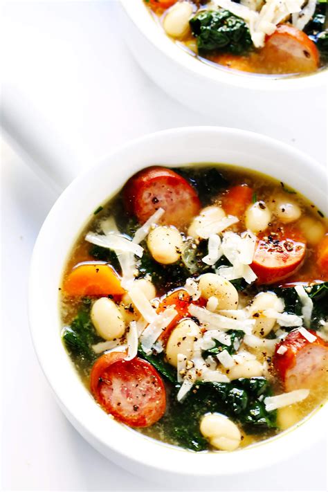 Tuscan White Bean, Sausage and Kale Soup - Gimme Some Oven