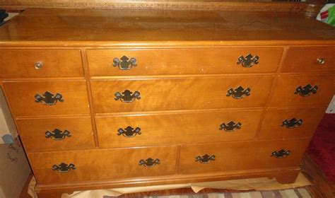 Vintage Antique ETHAN ALLEN Dresser Buffet Solid Maple & Birch Matching ...