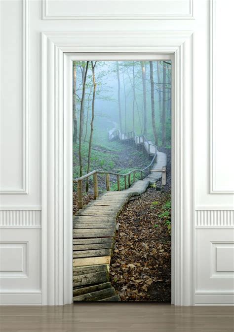 Bridge Wall Paper, Door Sticker, Door Wallpaper, Door Mural, Nature ...