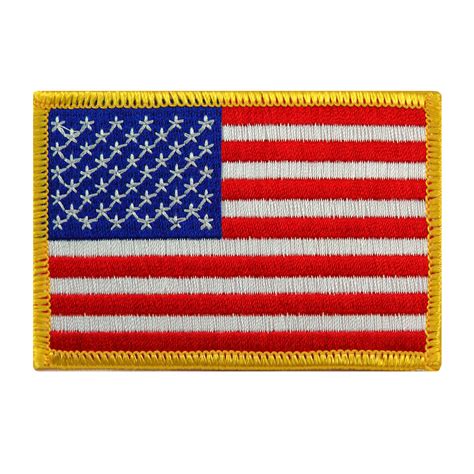 Buy American Embroidered Patch Gold Border USA United States of America Uniform Emblem Online at ...