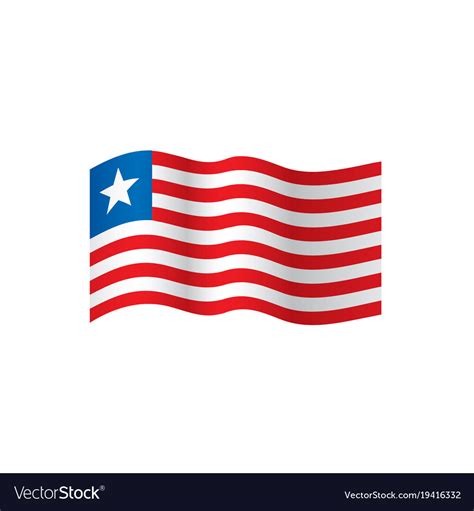 Liberia flag Royalty Free Vector Image - VectorStock