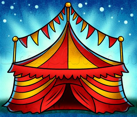 circus tent drawing tutorial Circus Tent Drawing, Circus Art, Guided Drawing, Drawing Lessons ...