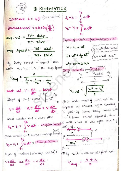 SOLUTION: Neet physics class 11 complete formula handwritten notes ...