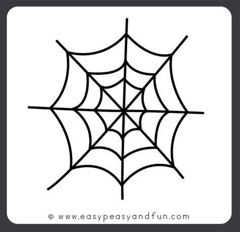 How to Draw a Spiderweb - Step by Step Cobweb Drawing Tutorial - Easy ...