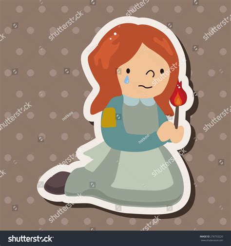 Little Match Girl Cartoon Sticker Icon Stock Illustration 276733220 | Shutterstock