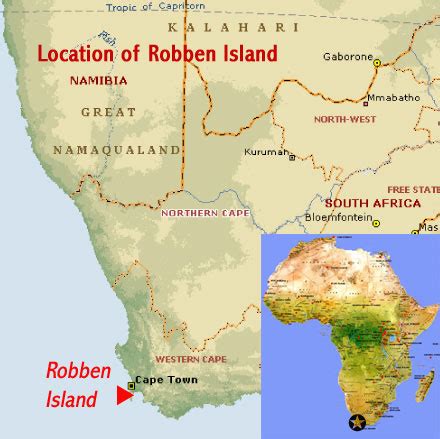 Map Of Robben Island South Africa - Chicago Zip Code Map