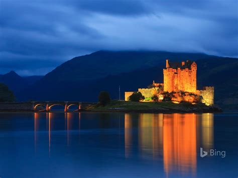 Scotland Eilean Donan Castle Sunset 2018 Bing Preview | 10wallpaper.com