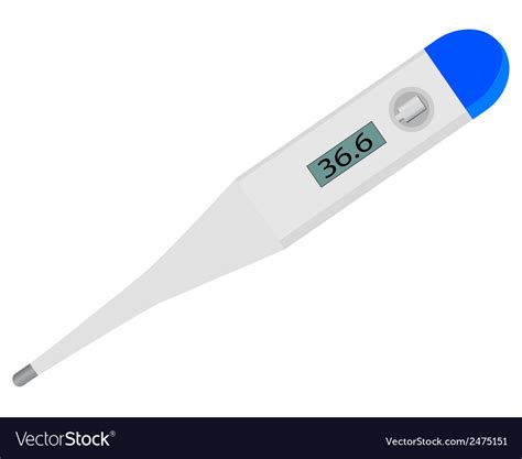 Electronic digital thermometer Royalty Free Vector Image