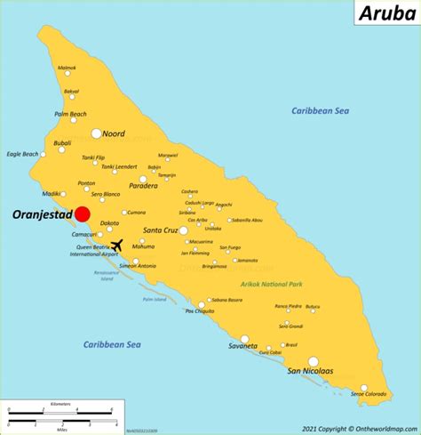 Aruba Map | Netherlands | Detailed Maps of Aruba Island