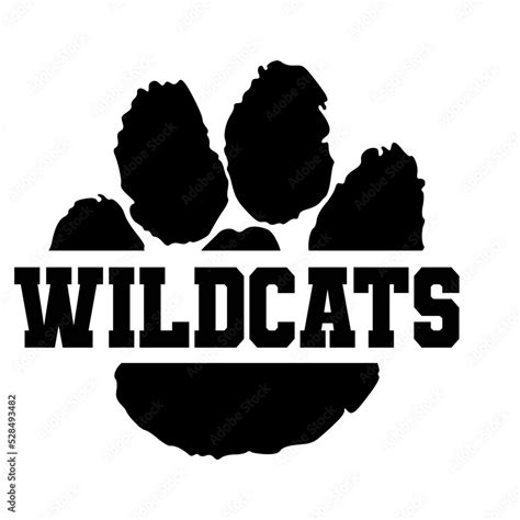 Wildcats vector, Paw Svg, School Pride, Monogram vector, Cut for Cricut ...