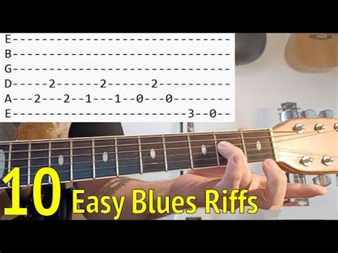 10 Easy BLUESY Blues Riffs For Beginners – Classic Riffs Guitar Lesson With Tabs | Guitar ...