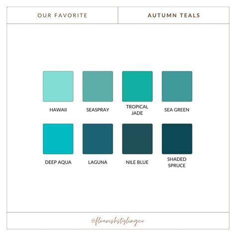 Our Favorite Teals & Blue-Greens For Each Season - flourishstyling.co