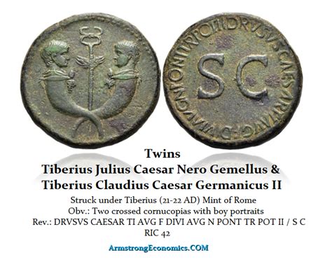 TIBERIUS GEMELLUS & TIBERIUS GERMANICUS II (Twin Sons Of Drusus) | Armstrong Economics