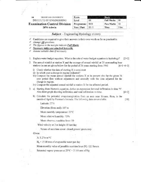 Engineering Hydrology | PDF