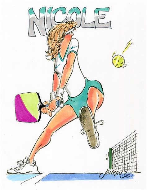 Pickleball Player Cartoon | Funny Gift for Pickleball Player