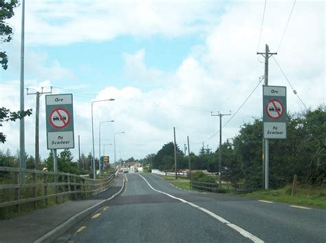 'No Overtaking' signs on the N56 outside... © Eric Jones cc-by-sa/2.0 :: Geograph Britain and ...