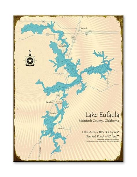 Map Of Lake Eufaula Oklahoma - Maping Resources