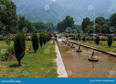 Nishat Bagh, Mughal Gardens, Srinagar Editorial Stock Image - Image of india, jammu: 42170599