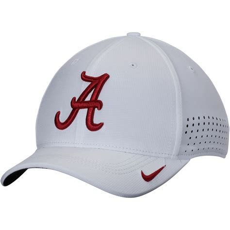 Nike Alabama Crimson Tide White Sideline Vapor Coaches Performance Flex Hat