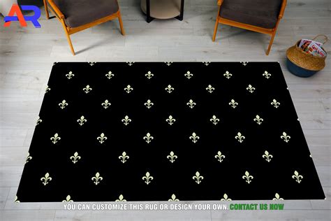 Fleur De Lis Pattern Rugs, Fleur De Lis Rug, Black Area Rugs, Fleur De Lis Area Rugs, Black ...