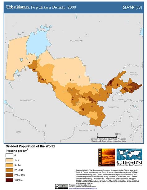 Population Density of Uzbekistan 2000 | Ancient maps, Map, Uzbekistan