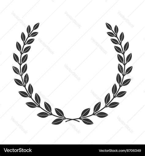 Laurel wreath icon border 8 1 Royalty Free Vector Image