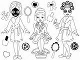 Spa Day Coloring Pages sketch template
