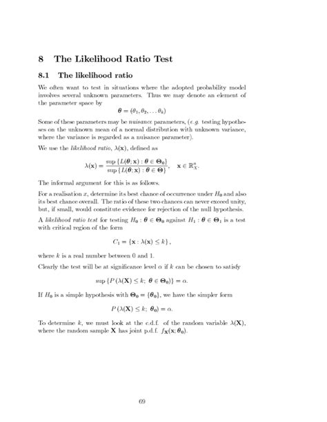 8 The Likelihood Ratio Test