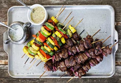 Grilled Lam with Vegetble Kabobs Recipe - Cooking Signature