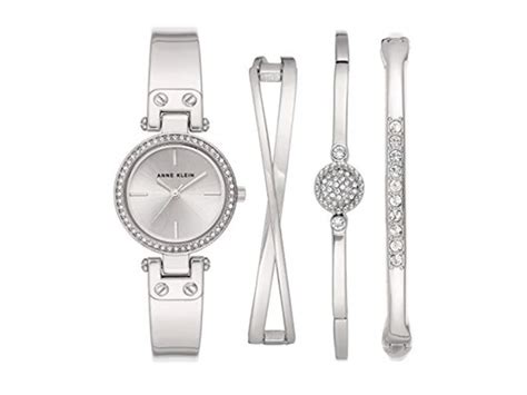 Anne Klein Women's Silver Watch Set