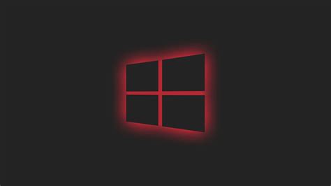 1920x1080 Resolution Windows 10 Logo Red Neon 1080P Laptop Full HD Wallpaper - Wallpapers Den