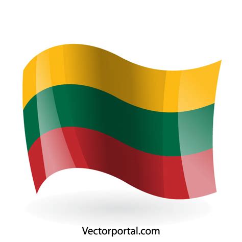 Lithuanian flag Royalty Free Stock Vector Clip Art