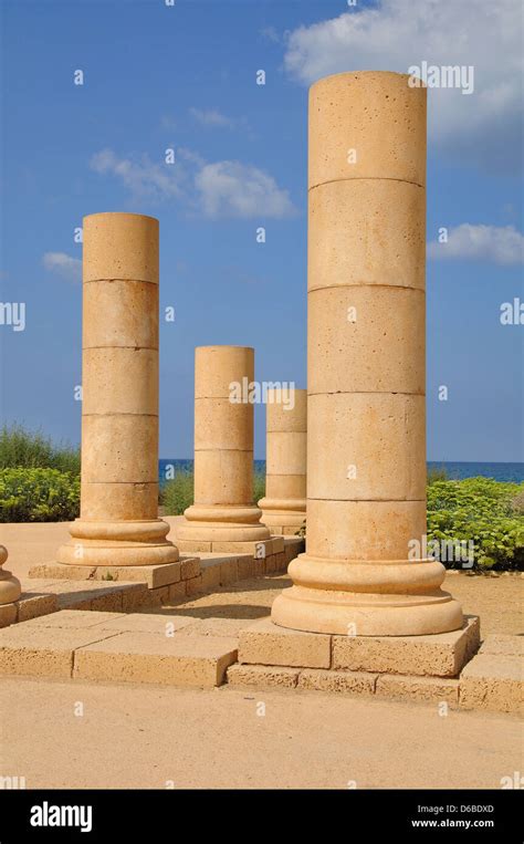 Caesarea park of ruins. Israel Stock Photo - Alamy