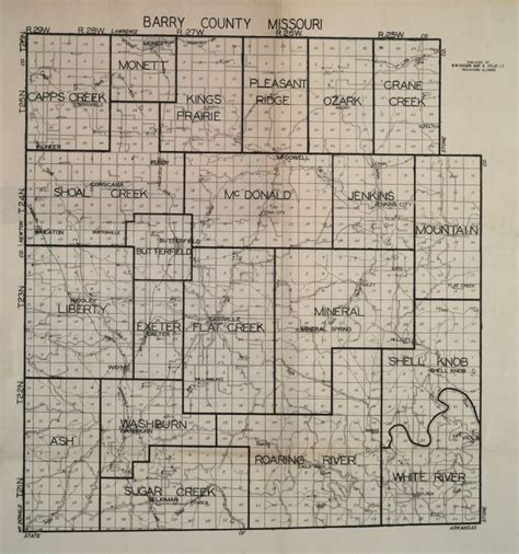 1930 Barry County plat map with Townships | Trip Bucket: MO/AR: Benton ...