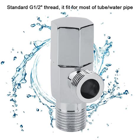 OTVIAP Bathroom Kitchen Water Shut Off Valve Water Teater Toilet Faucet Filling Valve G1/2 ...