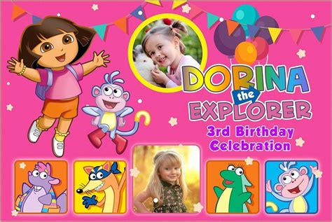 Free Dora The Explorer Invitation Template - Resume Example Gallery