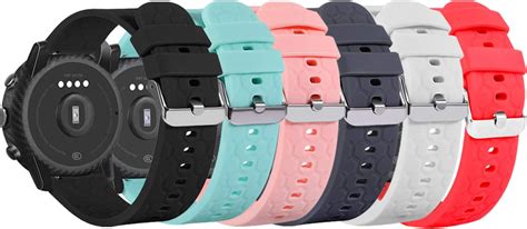 6 Pack Silicone Bands Compatible with Samsung Galaxy Watch 3 45mm Band, Galaxy Watch 46mm ...