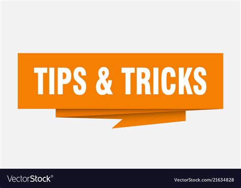 Tips tricks Royalty Free Vector Image - VectorStock