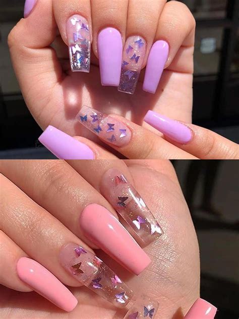 Bright Summer Acrylic Nails, Purple Acrylic Nails, Acrylic Nails Coffin Short, Purple Nails ...