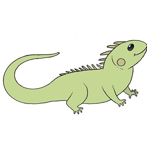 How to Draw an Easy Iguana - Easy Drawing Tutorial For Kids