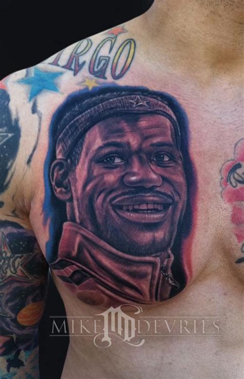 Lebron James Tattoo by Mike DeVries: TattooNOW