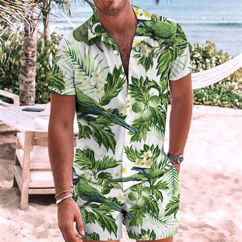 Outlet Shopping Mens Casual Beach Shirt Short Sleeve Hawaiian T-shirts ...