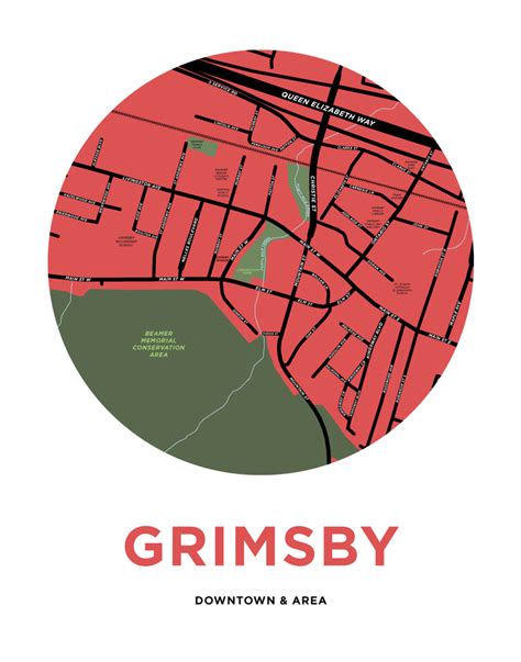 Downtown Grimsby Map Print – Jelly Brothers